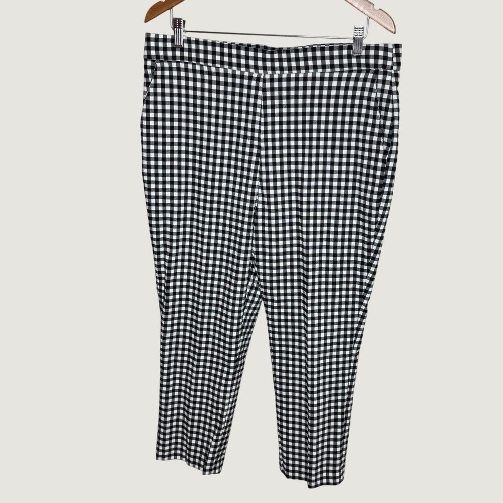 Jules & Leopold Gingham Pixie Pants Crop Ankle High Rise - Picture 2 of 6